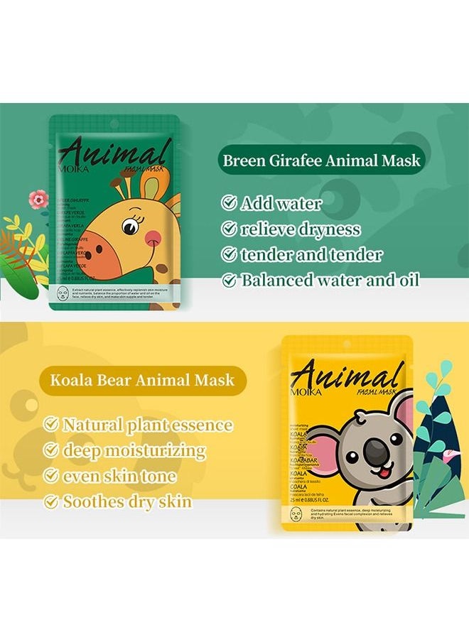 MOIKA - 8-Piece Natural Sheet Masks - Arbutin Facial Mask - Facial Skincare - Treatment Mask - Home SPA - Anti-Aging - Moisturizing - for All Skin Types - 25mL - Image 1