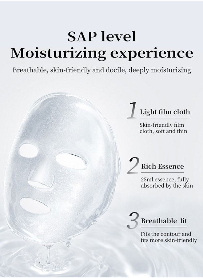 MOIKA - 8-Piece Natural Sheet Masks - Arbutin Facial Mask - Facial Skincare - Treatment Mask - Home SPA - Anti-Aging - Moisturizing - for All Skin Types - 25mL - Image 1