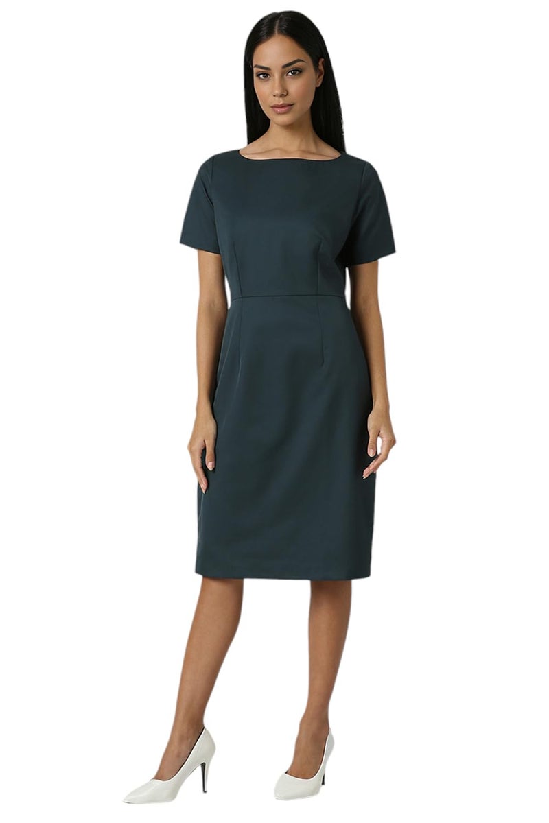 Van Heusen_Womens__Dress_(VWDRCRGFP86180_Dark Green_S) - Image 1