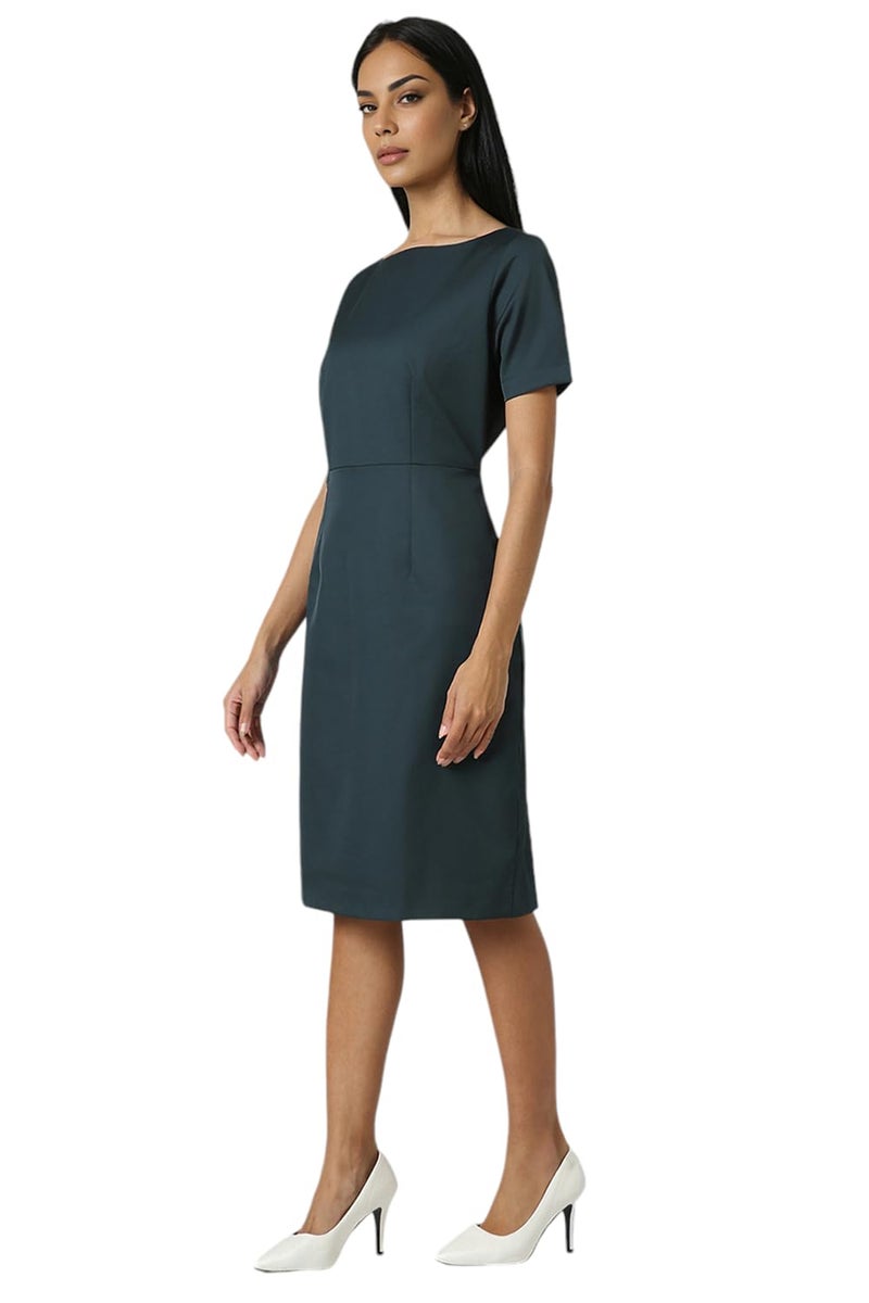 Van Heusen_Womens__Dress_(VWDRCRGFP86180_Dark Green_S) - Image 2