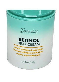 Dearskin Retinol Cream Organic 2.5% Moisturizer Hyaluronic Acid 15% Wrinkles Women And Men Face And Neck With Vitamin E Vitamin B5 Aloe Vera Kosher Glycerin Propolis Jojoba Oil Fragrance Free  - Image 1