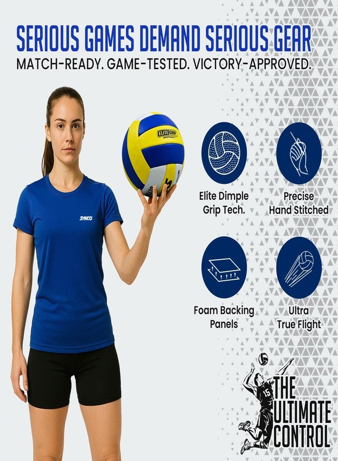 Synco Ultra PU Volleyball Size 4 | Soft Touch Hand Stitched Volleyball Ball for Training & Match Practice | 18 Panel Indoor Outdoor Volley Ball for Youth & Adults - Image 4