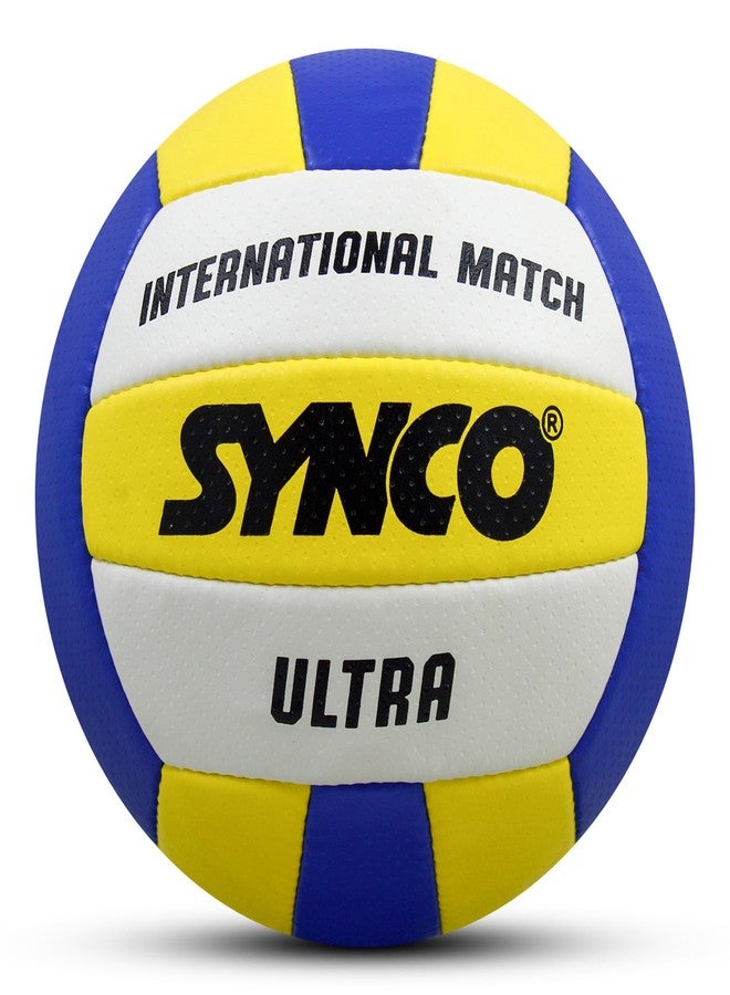 Synco Ultra PU Volleyball Size 4 | Soft Touch Hand Stitched Volleyball Ball for Training & Match Practice | 18 Panel Indoor Outdoor Volley Ball for Youth & Adults - Image 1