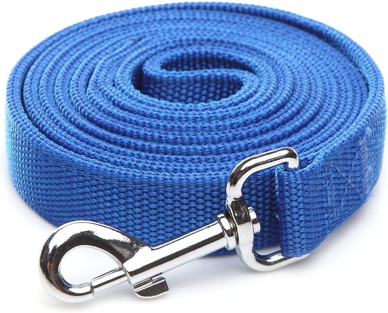 Taida Strong Nylon Dog Leash with 2-Layer, 4 FT/ 6 FT/ 7FT Long, 1 Inch Wide for Medium Large Dogs (Blue, 1'' x 2 FT) - Image 2