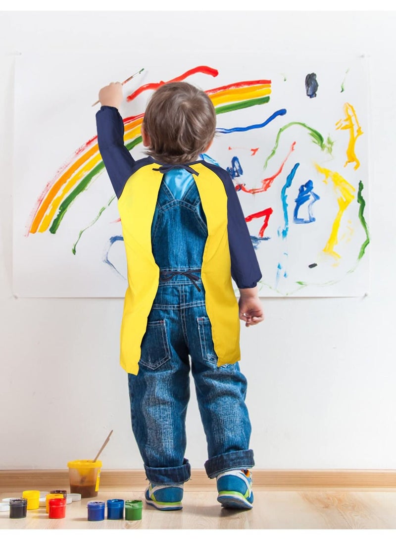 Y&D Kids Apron,Waterproof Children Painting Apron with Long Sleeve and Pockets,Boys Girls Toddler Art Smock for Cooking Eating (Dinosaur)  - Image 5