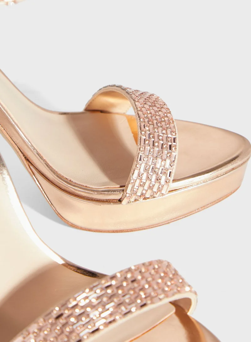 ALDO Stunning Ankle Strap Pump Rose Gold for Women Best Price - Main Image