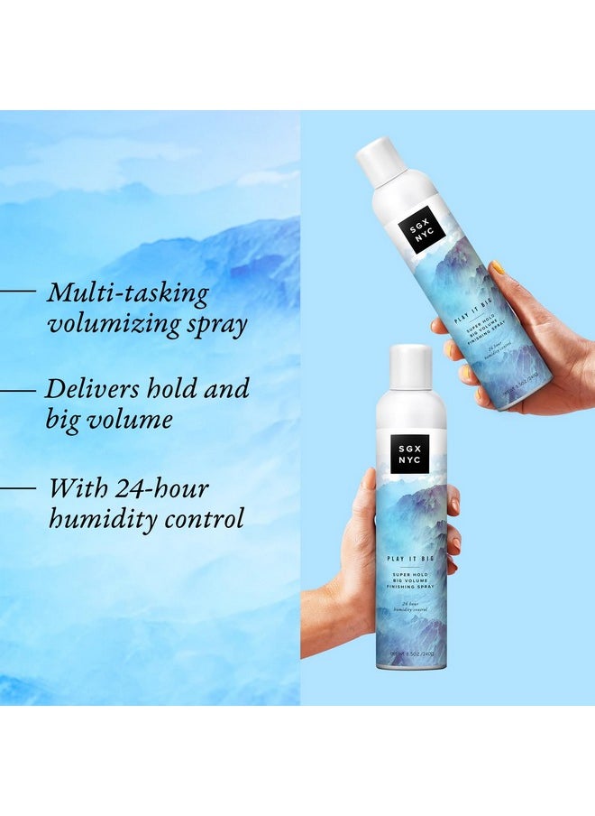 SGX NYC SGX NYC Play it Big Volumizing Finishing Hair Spray - Long Lasting Hair Spray with Anti Frizz Finish - Paraben Free with Coconut Oil - 8.5 oz  - Image 3