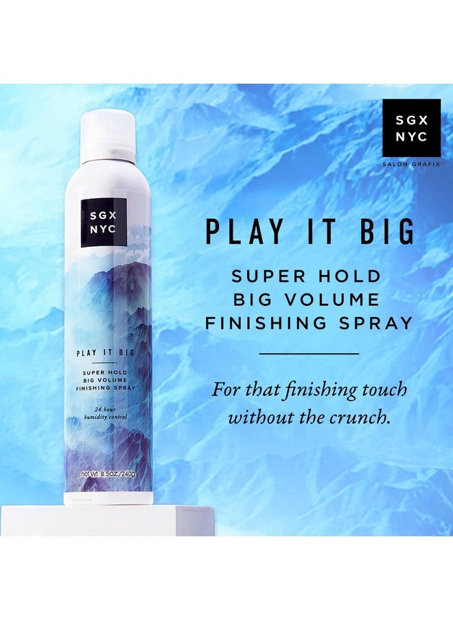 SGX NYC SGX NYC Play it Big Volumizing Finishing Hair Spray - Long Lasting Hair Spray with Anti Frizz Finish - Paraben Free with Coconut Oil - 8.5 oz  - Image 2