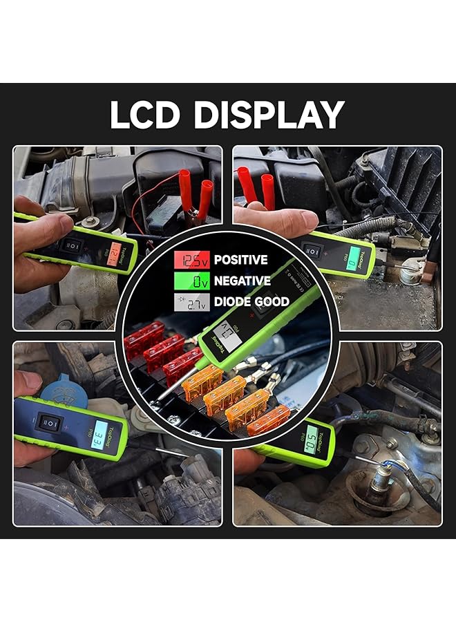 KASTWAVE 12 Volt Test Light Automotive Circuit Tester Kit, 6V-24V Car Fuse & Voltage Tester Detection Tool, 0.3V-70V Ac/Dc Outlet Tester, Short Circuit Finder & Diode Tester For Cars, Trucks, Motorcycles  - Image 4
