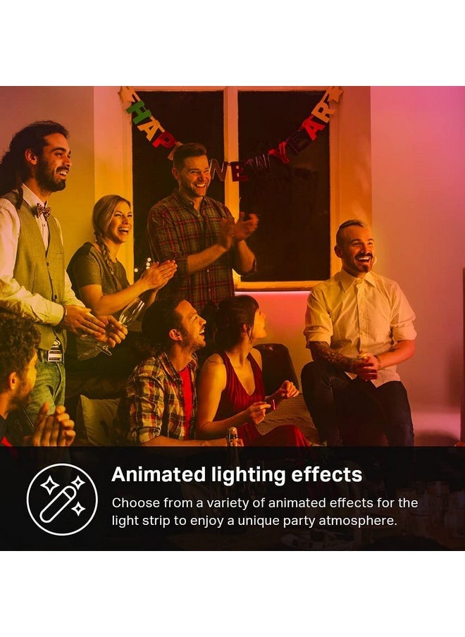 كاسا سمارت - شريط إضاءة LED الذكي من Kasa، 50 منطقة لونية RGBIC، شريط LED Wi-Fi بطول 16.4 قدم يعمل مع Alexa وGoogle Home وSmartThings، سطوع عالي، 16 مليون لون، طلاء بولي يوريثين، قابل للقص، ضمان لمدة عامين (KL420L5) - Image 1