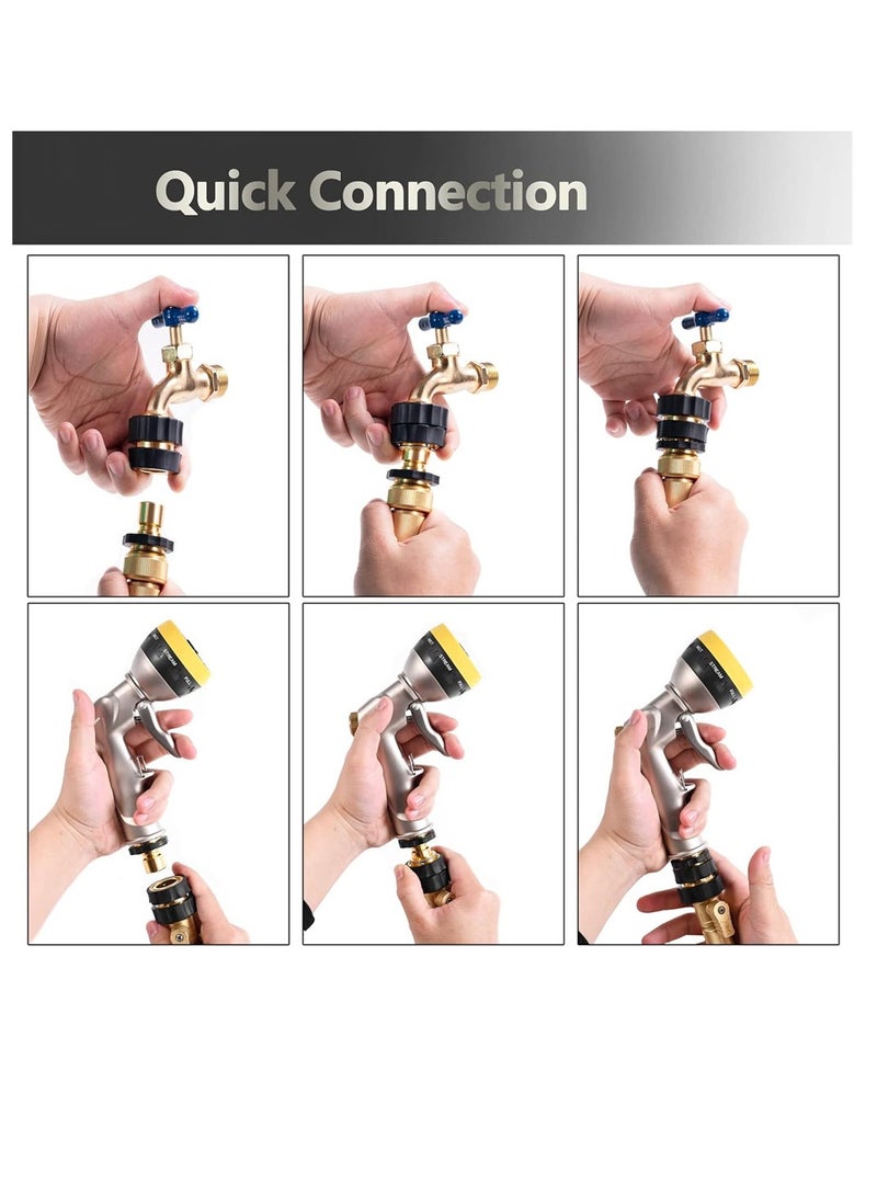 KASTWAVE Quick Connect Garden Hose Fittings 4 Sets Water Hose Quick Connect Fittings for Garden Hose Quick Disconnect Connect Connectors, Quick Connect Hose Fittings - Image 5