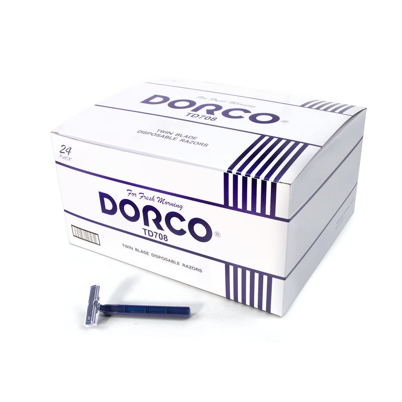 Dorco Fresh Twin Blade Disposable Razors for Men (240 Counts), Smooth & Comfortable Shave, Shaving Razors for Men, Non-Slip Handle, Ideal for Sensitive Skin & Travel - Image 1