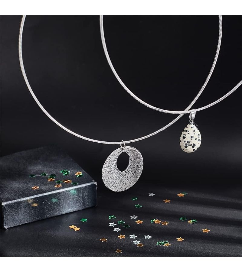 1pc Stainless Steel Snake Chain Round Choker Lobster Clasp - Image 2