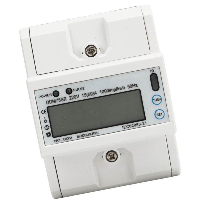 Single Phase Digital Energy Meter: 220V 50Hz 15-60A, Accurate Level 1 Measurement - Adjustable Settings & 20+ Years Data Storage, LCD Display for Indoor Electrical Monitoring - Image 4