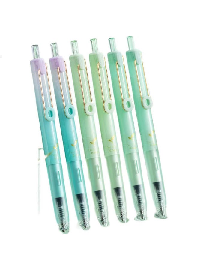 Masmarcu Morning Light Masmarcu Chinese Tea Limited Push Neutral Pen Black 0.5Mm Brush Pen High Appearance Value Quick-Drying Smooth Signature Pen With Bookmark Soft Grip Needle Tip Cone 3Pcs Agpk2635 - Image 3