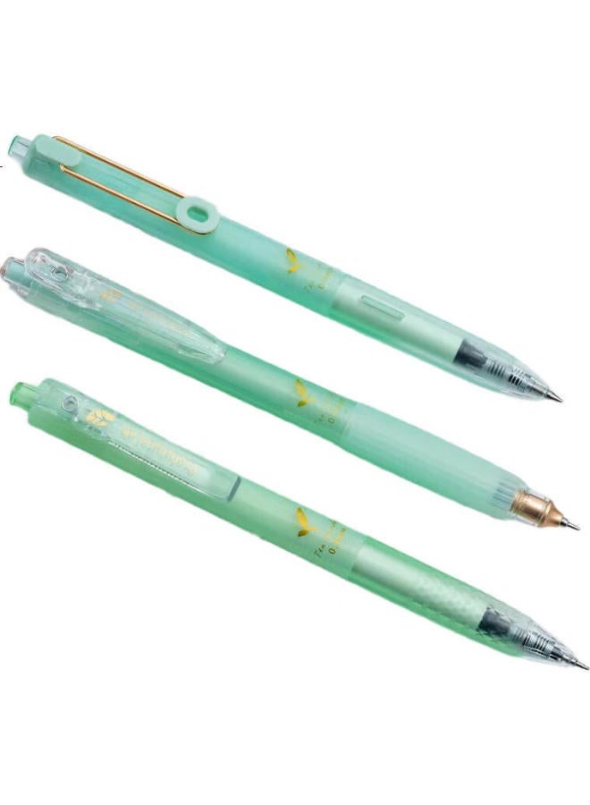 Masmarcu Morning Light Masmarcu Chinese Tea Limited Push Neutral Pen Black 0.5Mm Brush Pen High Appearance Value Quick-Drying Smooth Signature Pen With Bookmark Soft Grip Needle Tip Cone 3Pcs Agpk2635 - Image 1