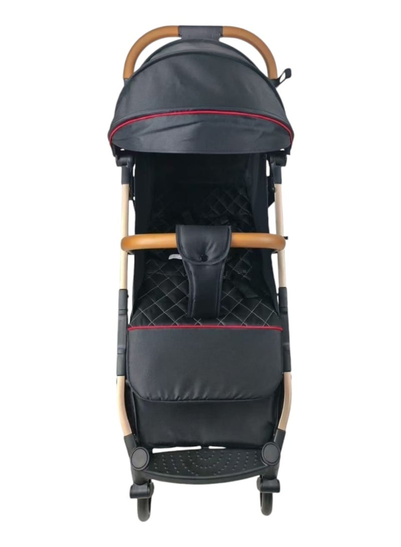 BABYCARA Ultra Lightweight Baby Stroller Gold Frame Compact Folding for Travel Cabin - Image 2