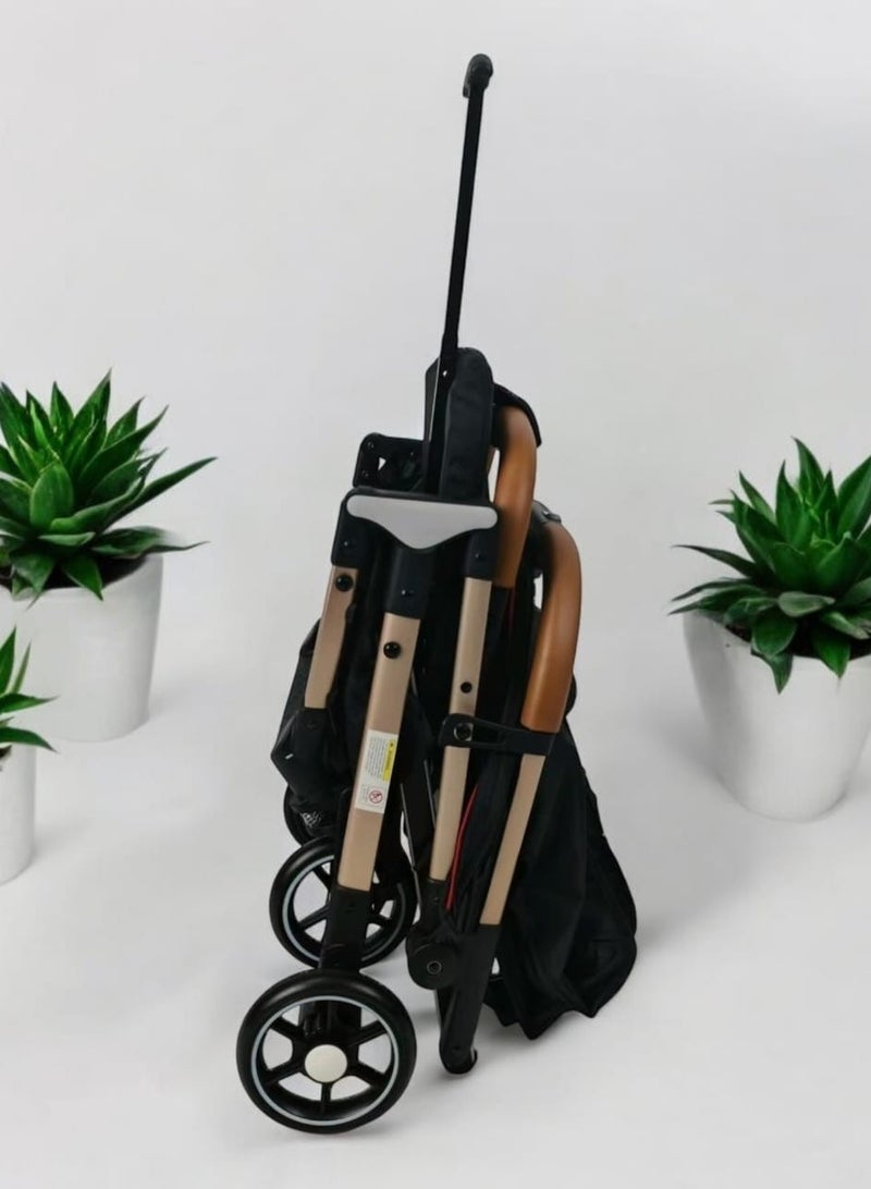 BABYCARA Ultra Lightweight Baby Stroller Gold Frame Compact Folding for Travel Cabin - Image 3