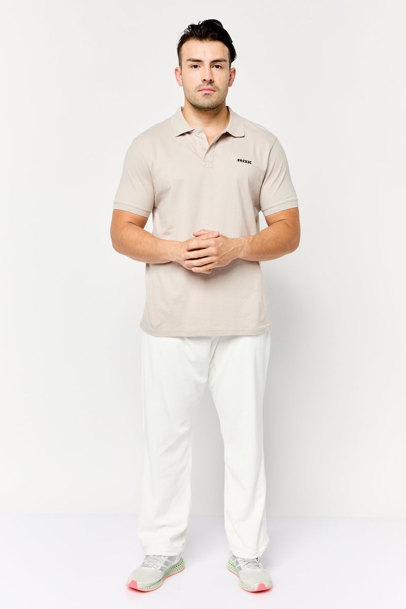 RBX Men Sportswear Fit Short Sleeve Outdoor Polo Shirt, Light Grey  - Image 2