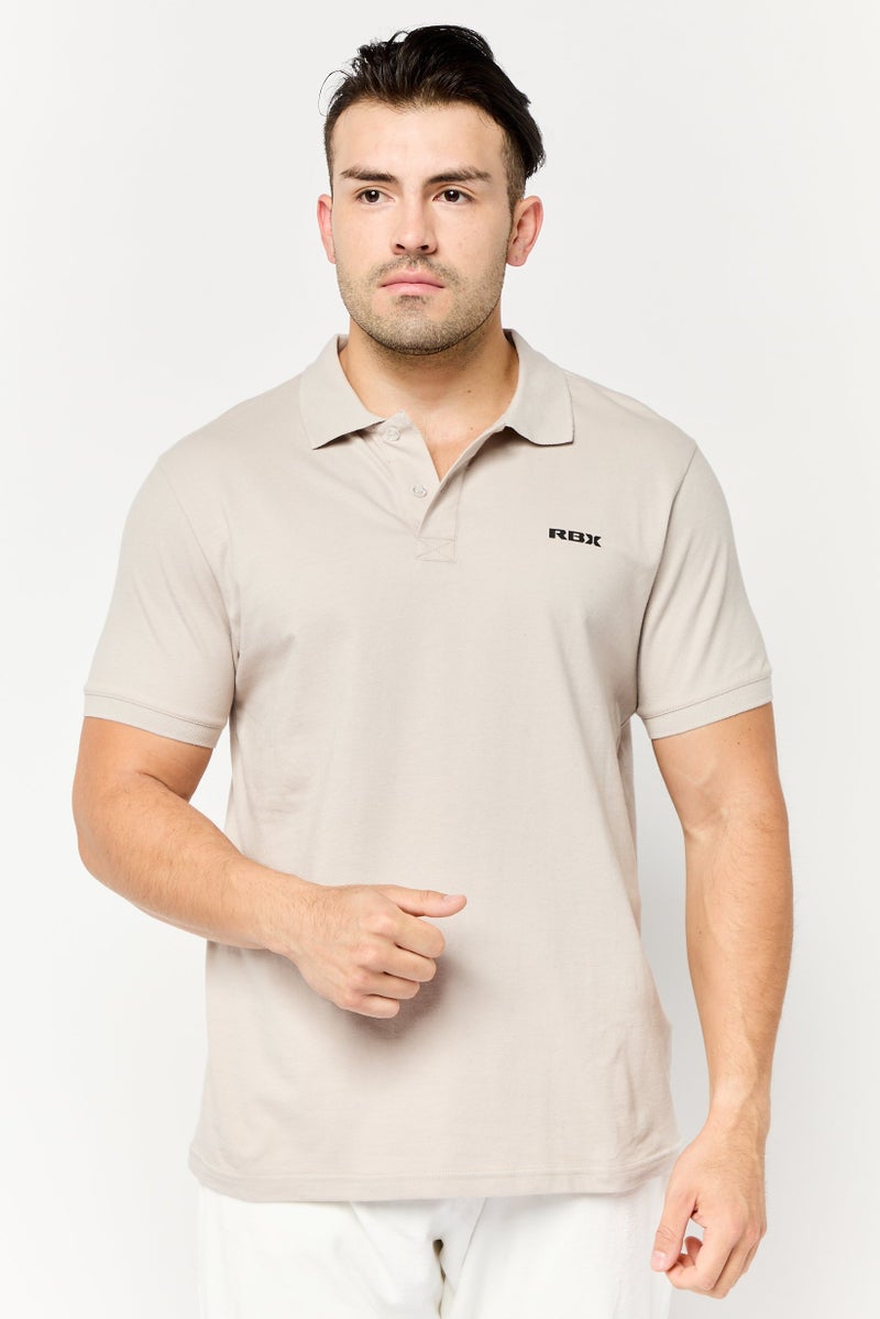 RBX Men Sportswear Fit Short Sleeve Outdoor Polo Shirt, Light Grey  - Image 1