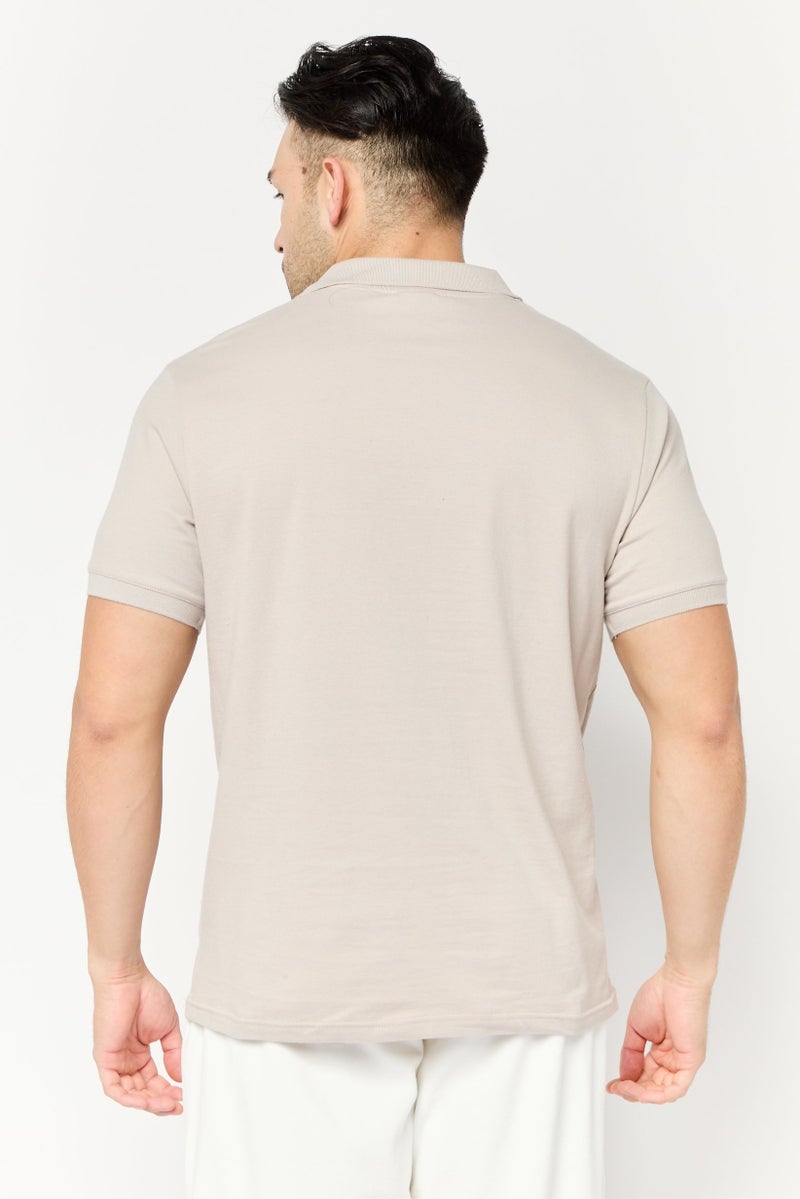 RBX Men Sportswear Fit Short Sleeve Outdoor Polo Shirt, Light Grey - Image 4