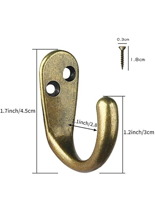 Zinc alloy coat hook single hook simple metal coat hook black key hook cabinet American country retro  - Image 3