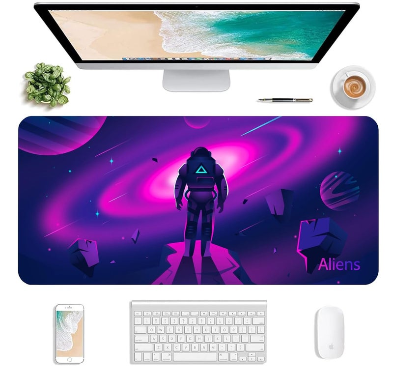 Aliens Extended Gaming Mouse Pad Desk Mat for Computer, Laptop, Keyboard, Smooth Cloth Surface, Nonslip Rubber Base, Compatible with Laser and Optical Mouse, Office, Home 580x280mm (EXT-53) - Image 2