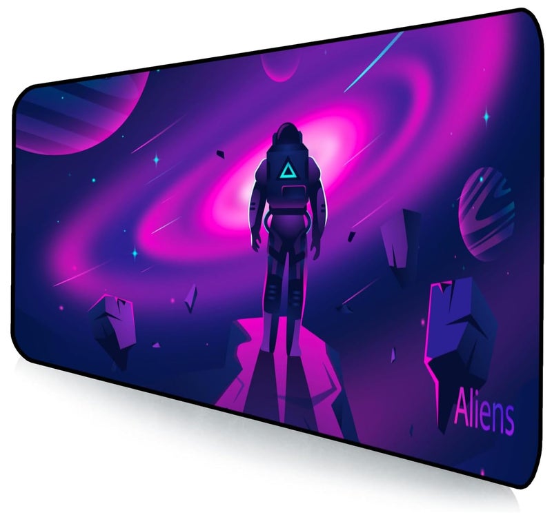 Aliens Extended Gaming Mouse Pad Desk Mat for Computer, Laptop, Keyboard, Smooth Cloth Surface, Nonslip Rubber Base, Compatible with Laser and Optical Mouse, Office, Home 580x280mm (EXT-53) - Image 1