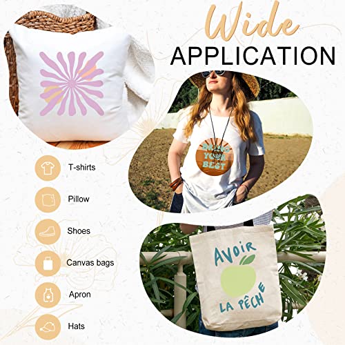Tintnut Boho Color Heat Transfer Vinyl - 18 Sheets 12 X10 Inche Neutral Tone Brown HTV Vinyl Aqua Iron On Vinyl Beige/Brown/Tan/Light Lilac HTV for T-Shirts Compatible with Silhoutte Cameo - Image 5