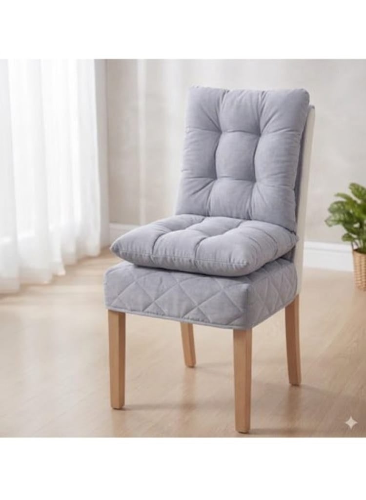 Luxury Velvet Chair Pad with Elegant Piping (45 x 45 cm) – Thick Padded Seat Cushion for Dining Chairs, Office, Home & Café – Soft & Comfortable Tufted Design - Image 3