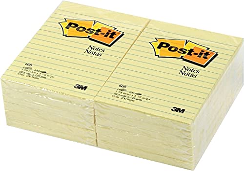 Post It Post-it Notes 4 in x 6 in, 12 Pads, America's #1 Favorite Sticky Notes, Canary Yellow, Clean Removal, Recyclable (660) - Image 4