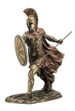 wu Sale  Achilles Unleashed with Spear  Shield Statue Sculpture Figurine Troy
