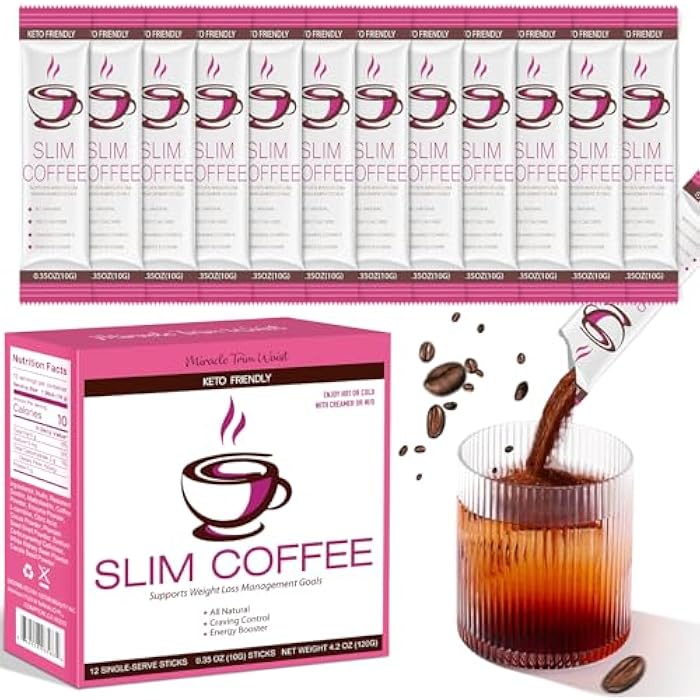 USTAR Skinny Coffee Green Coffee Bean Extract Powder | USTAR Slim Coffee with 12 Natural Health Blends Gluten-Free Instant Coffee for Energy & Metabolism, 120g (12 Sticks) - Image 1