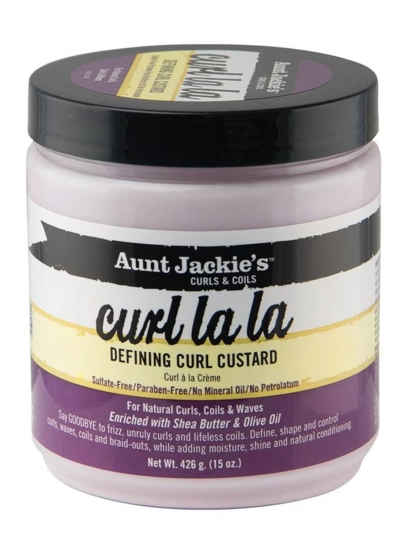 أنت جاكيز كريم تحديد تجعيدات الشعر من Aunt Jackie’s Curl La La للشعر المجعد والمتموج - 426 جم - للتحكم في التجعد وترطيب يدوم طويلًا - Image 1