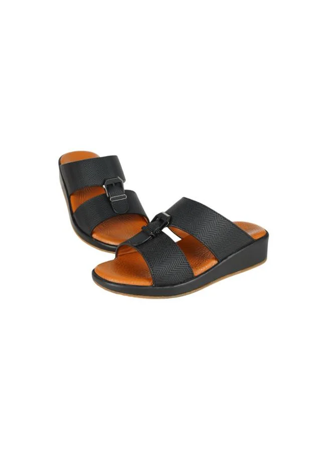 barjeel uno 008-3675 Barjeel Uno Boys Arabic Sandals MSA124 B Black