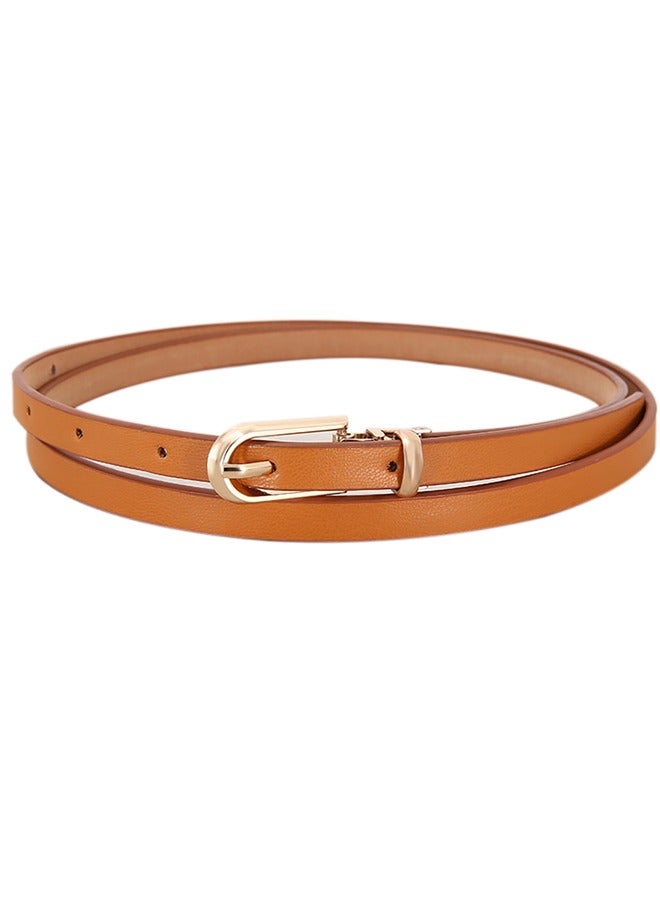 GUSGU 4 Pack Women Skinny PU Leather Belts Slim Thin Belt for Dresses Jeans Pants Ladies Girls Small Waist Belt 1CM Width - Image 4