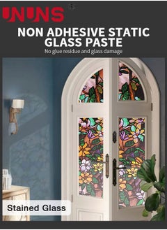 UNUNS 2-Roll PVC Glass Window Stickers,Waterproof Summer Magnolia Window Privacy Film,Static Non-Adhesive Glass Film Decorative,45cmx100cmx2  - Image 5