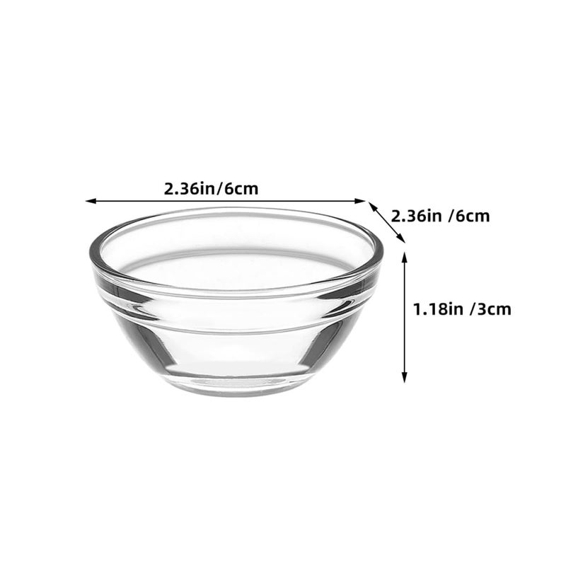 3 Piece Small Glass Pudding Bowls Set Stackable Mini Dessert Jelly Bowls - Image 3
