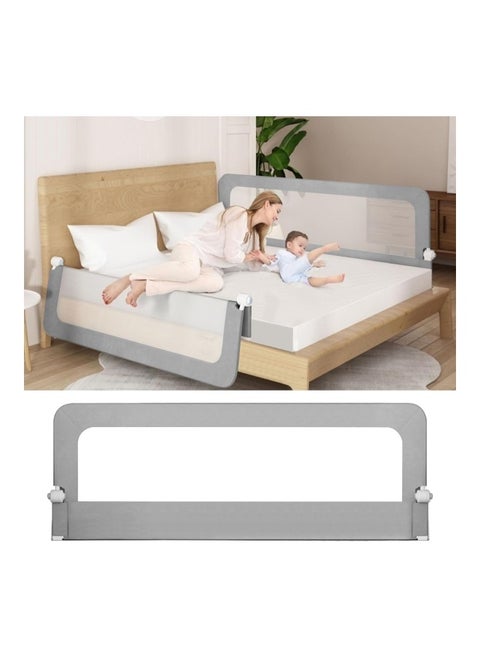 DMG Toddler Bed Rails for Crib, Foldable Bed Rail for Toddlers, Adjustable Height and Fall Protection Mesh Guardrails, Side Rail for Full Size Bed (150cm)