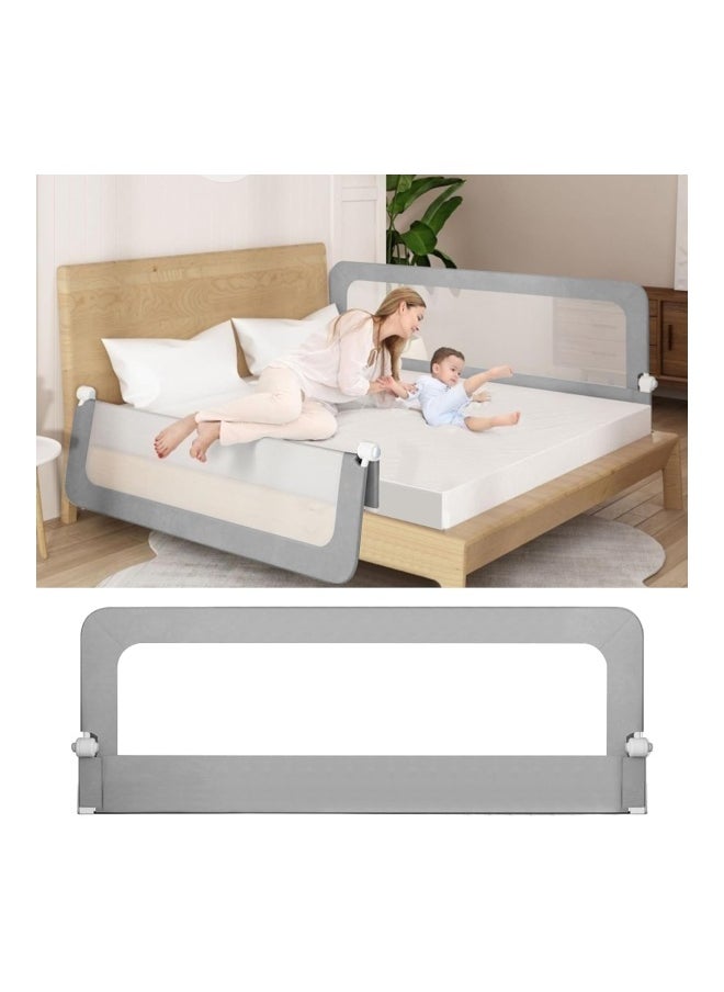 DMG TECH - DMG Toddler Bed Rails for Crib, Foldable Bed Rail for Toddlers, Adjustable Height and Fall Protection Mesh Guardrails, Side Rail for Full Size Bed (150cm) - Image 1
