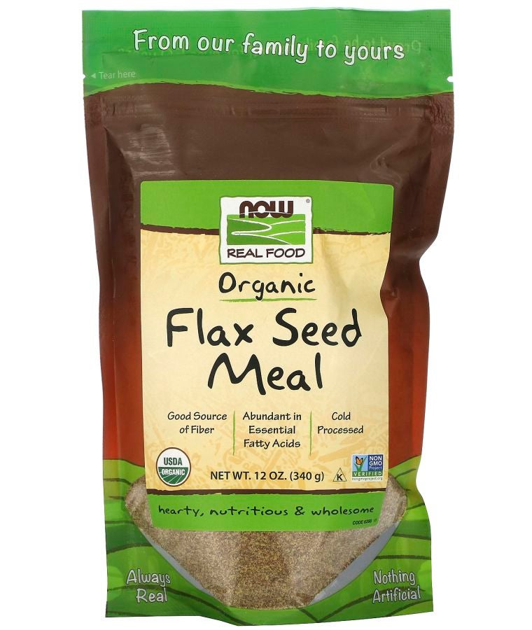 Real Food Organic Flax Seed Meal 12 oz (340 g)