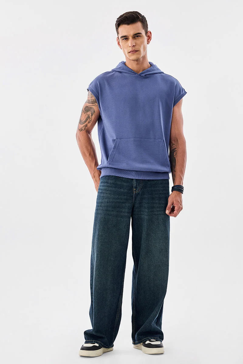 سنيتش Oversized Sleeveless Core Lab Hoodie