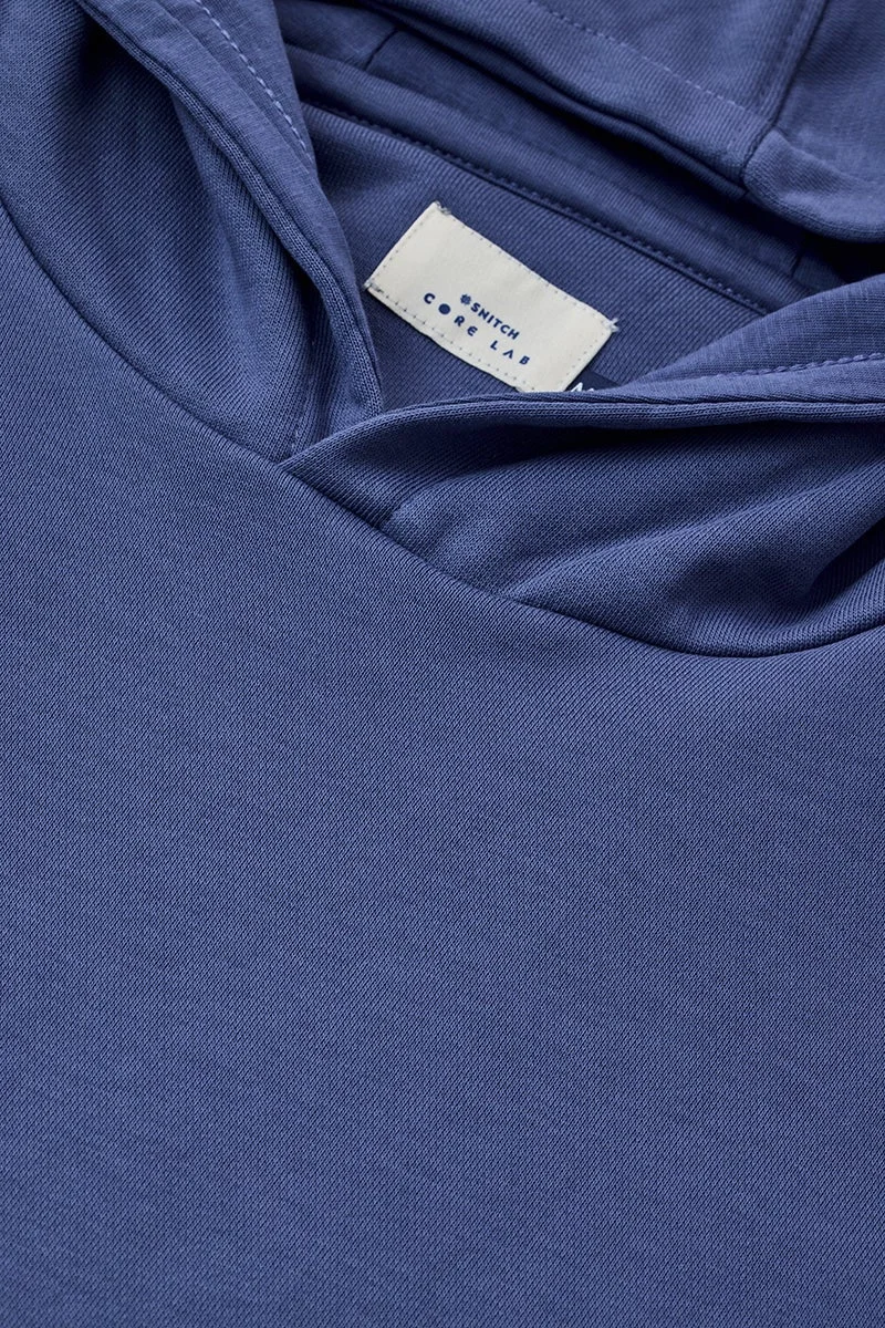 SNITCH Blue Oversized Sleeveless Core Lab Hoodie for Men | Best Price UAE