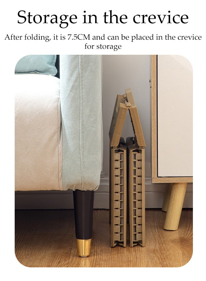 DUNISO كرسي تخييم متعدد الوظائف، كرسي خطوة للأطفال، كرسي تخييم قابل للطي، مسند قدم بلاستيكي خفيف الوزن قابل للطي، كرسي مدمج للمطبخ، الحمام، غرفة النوم، السفر، التنزه في الهواء الطلق - Image 4