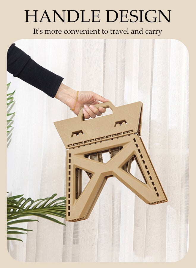 DUNISO كرسي تخييم متعدد الوظائف، كرسي خطوة للأطفال، كرسي تخييم قابل للطي، مسند قدم بلاستيكي خفيف الوزن قابل للطي، كرسي مدمج للمطبخ، الحمام، غرفة النوم، السفر، التنزه في الهواء الطلق - Image 5
