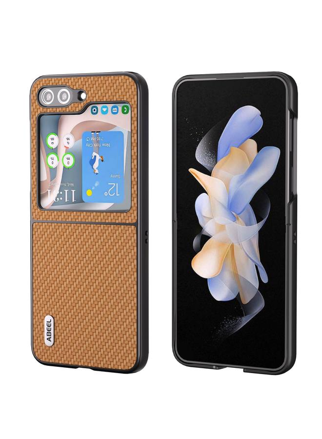 S-TOP Case For Samsung Galaxy Z Flip5 ABEEL Carbon Fiber Texture Protective Phone Case - Image 1