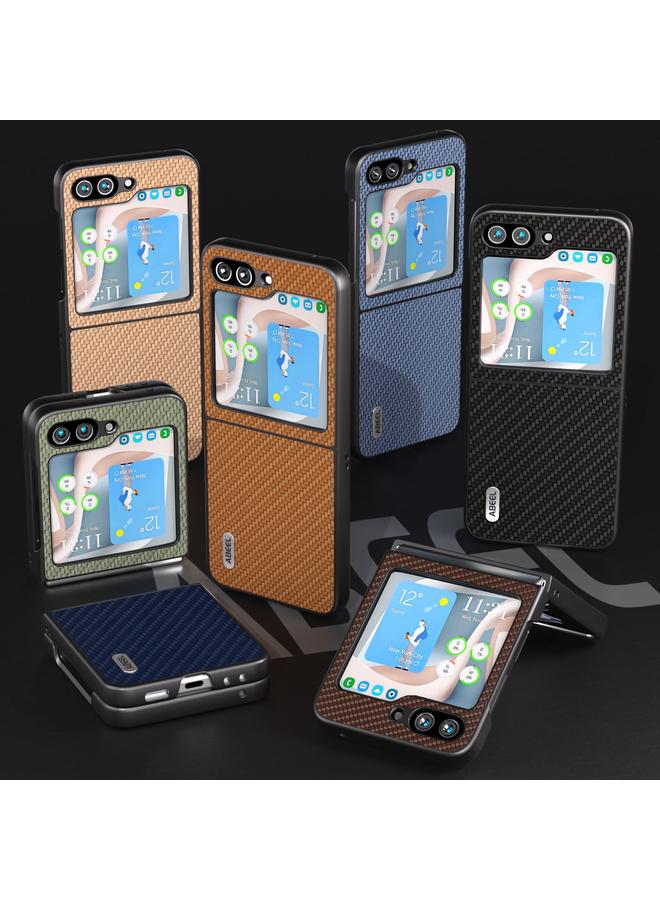 S-TOP Case For Samsung Galaxy Z Flip5 ABEEL Carbon Fiber Texture Protective Phone Case - Image 4