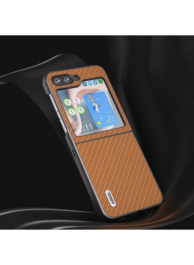 S-TOP Case For Samsung Galaxy Z Flip5 ABEEL Carbon Fiber Texture Protective Phone Case - Image 3