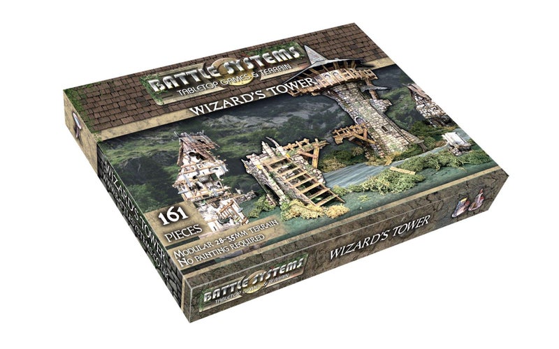 Battle Systems Modular Fantasy Scenery Perfect for Roleplaying and Wargames Multi Level Tabletop Terrain for 28mm Miniatures Colour Printed Model Diorama DnD Warhammer Wizards Tower - Image 2