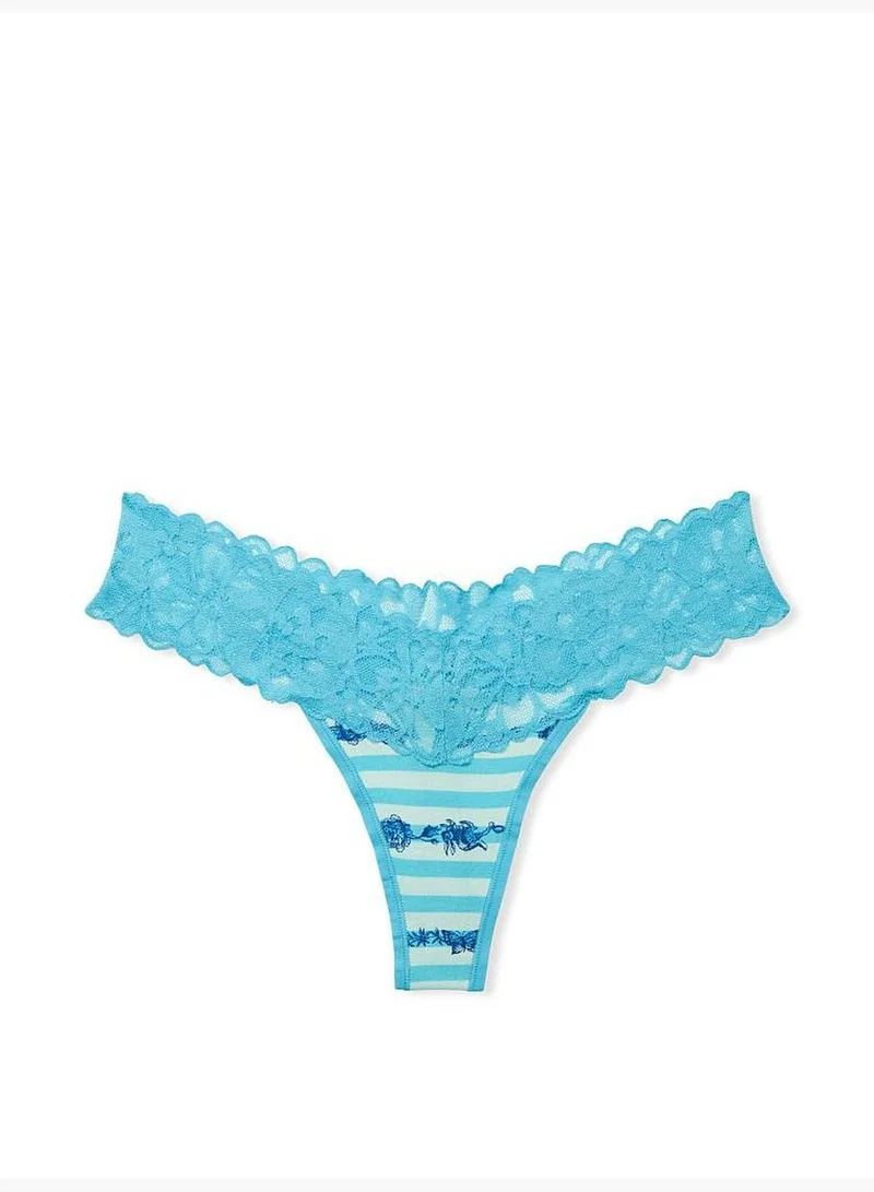 Victoria's Secret Lace Waist Cotton Thong Panty